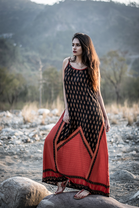 Color Block Print indian dress shradsblog